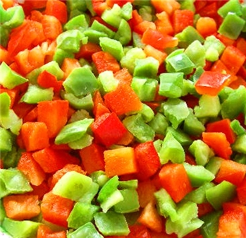 FROZEN SWEET  PEPPER MIXED DICE 蒸煮冻混合椒丁
